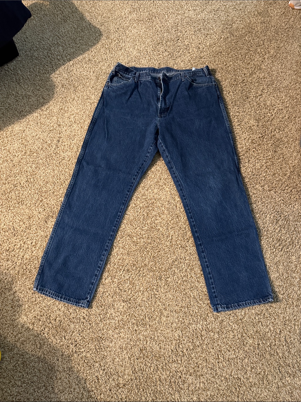Dickies Mens Relaxed Fit Jeans In Dark Blue Denim